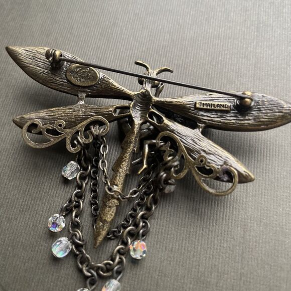 Kirks Folly Dragonfly Brooch Whimsical Fantasy Fairy Grunge - Picture 4 of 7
